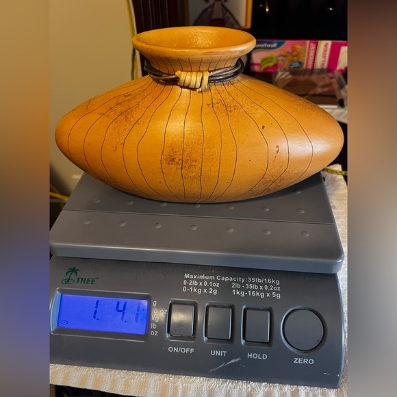 Vtg Hand Crafted Decorative Ceramic Vase Made In Philippines 9.5" L x 5 H x 4.5W - Picture 9 of 9